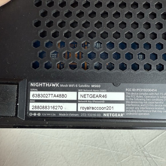 Netgear Nighthawk Mesh WiFi 6 Home WiFi Add-on Satellite AX1800 MS60 - Picture 8 of 8